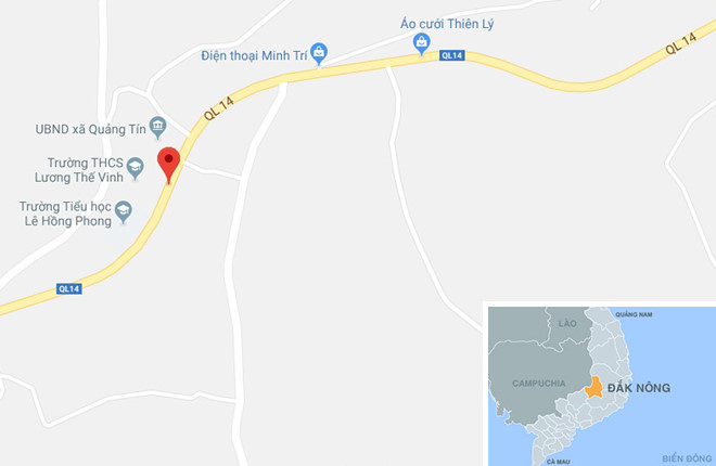 Ôtô khách tông xe tải làm một người chết, 4 bị thương