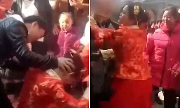 Bị khách dúi đầu bắt quỳ lạy mẹ chồng, cô dâu nổi điên tát trả