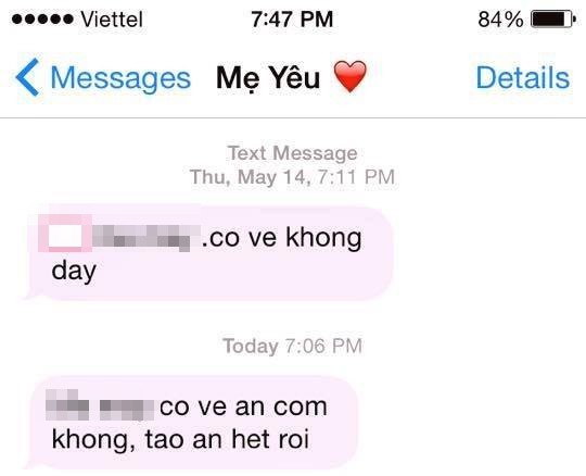 Tin nhắn của bố mẹ và ý nghĩa đằng sau khiến nhiều đứa con cay mắt
