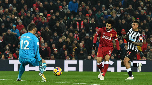 Salah vượt thành tích Suarez, Liverpool leo lên nhì bảng