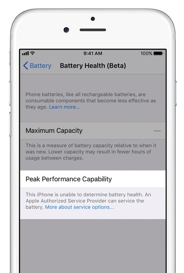Cận cảnh cài đặt Battery Health trên iOS 11.3 cho phép tinh chỉnh hiệu năng CPU Cận cảnh cài đặt Battery Health trên iOS 11.3 cho phép tinh chỉnh hiệu năng CPU