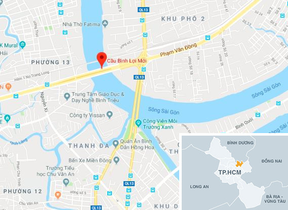 Người đàn ông gục chết dưới gầm cầu ở Sài Gòn