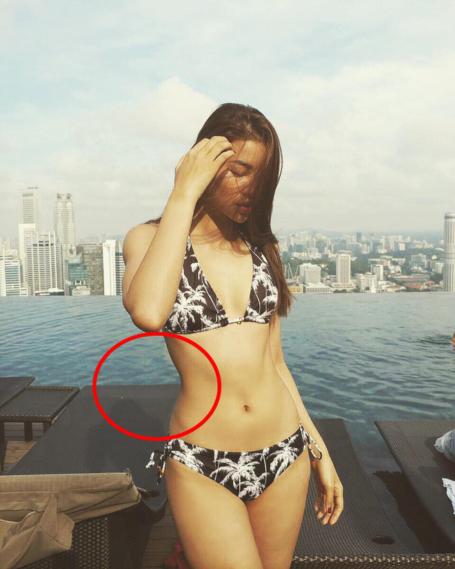 Đăng ảnh mặc bikini nóng bỏng, Phạm Hương bị soi chỉnh ảnh đến mức biến dạng