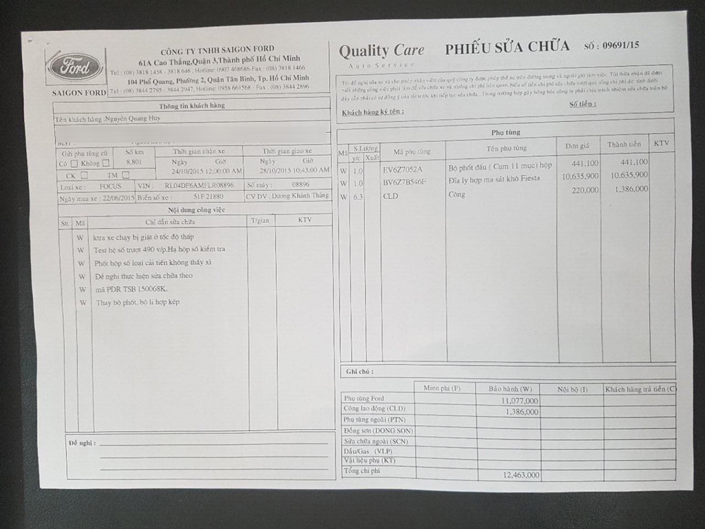 Khách kiện Ford Việt Nam: 5 lần đi bảo hành không hết lỗi