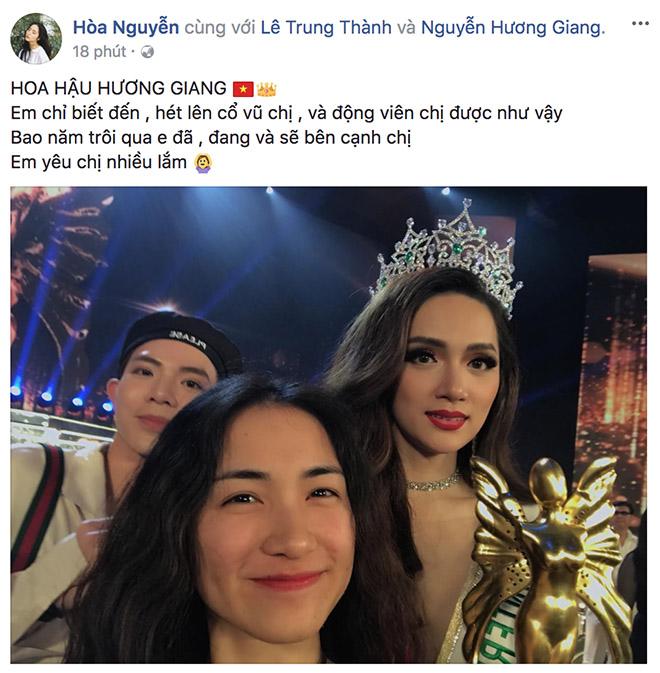 Cảm xúc vỡ oà của sao Việt trước chiến thắng vang dội của tân Hoa hậu Chuyển giới Hương Giang