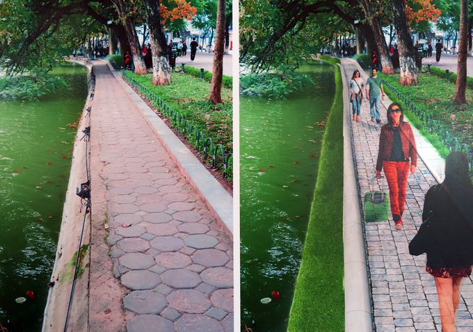 Hà Nội đề xuất lát đá hoa cương Bình Định cho vỉa hè Hồ Gươm