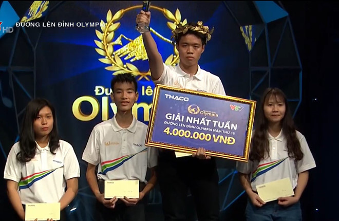 Nam sinh không có đối thủ về điểm số tại Đường lên đỉnh Olympia