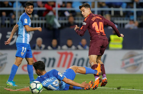 Vắng Messi, Barca giành ba điểm nhờ công Suarez và Coutinho