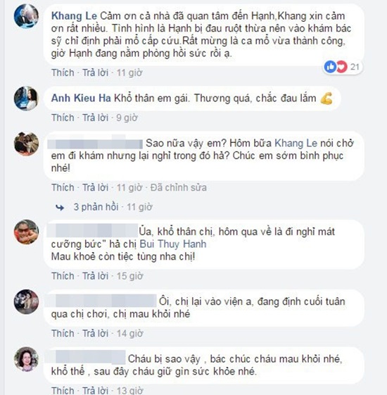 Sau 2 tháng cắt bỏ tử cung, Thúy Hạnh lại nhập viện cấp cứu