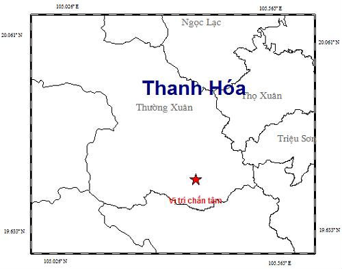 Động đất 3 độ richter ở biên giới Thanh Hóa
