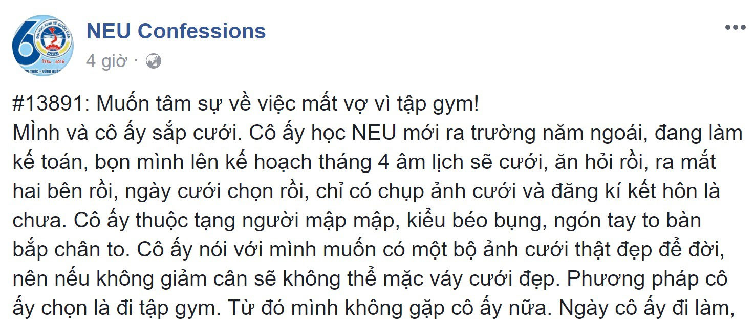 Thanh niên bị cắm sừng trước ngày cưới vì bạn gái cặp kè với HLV phòng gym Thanh niên bị cắm sừng trước ngày cưới vì bạn gái cặp kè với HLV phòng gym