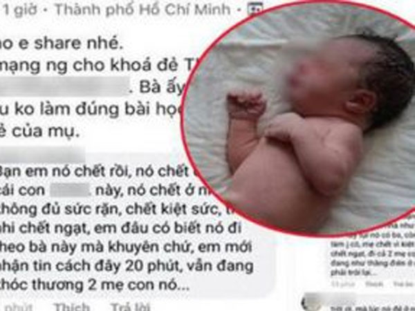Đề nghị xử lý người loan tin mẹ và con chết vì đẻ ‘tự nhiên’