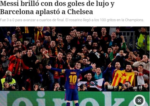 Messi được ví với chúa trời sau cú đúp vào lưới Chelsea Messi được ví với chúa trời sau cú đúp vào lưới Chelsea