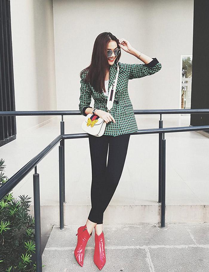 Đúng là đẳng cấp Hồ Ngọc Hà, Thanh Hằng, mặc quần vải đen cũng sang chảnh hết nấc!