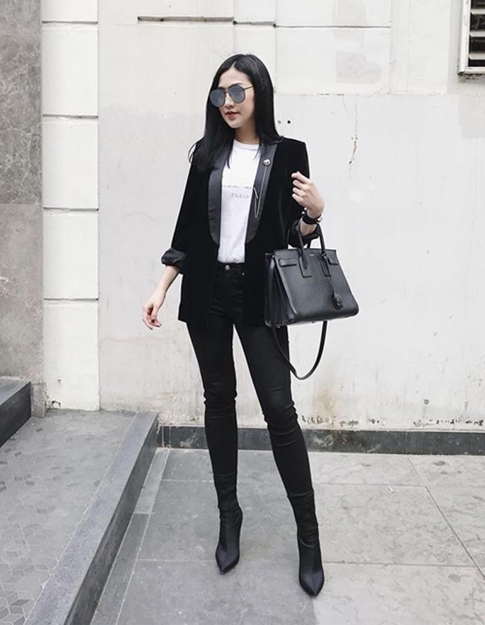 Đúng là đẳng cấp Hồ Ngọc Hà, Thanh Hằng, mặc quần vải đen cũng sang chảnh hết nấc!