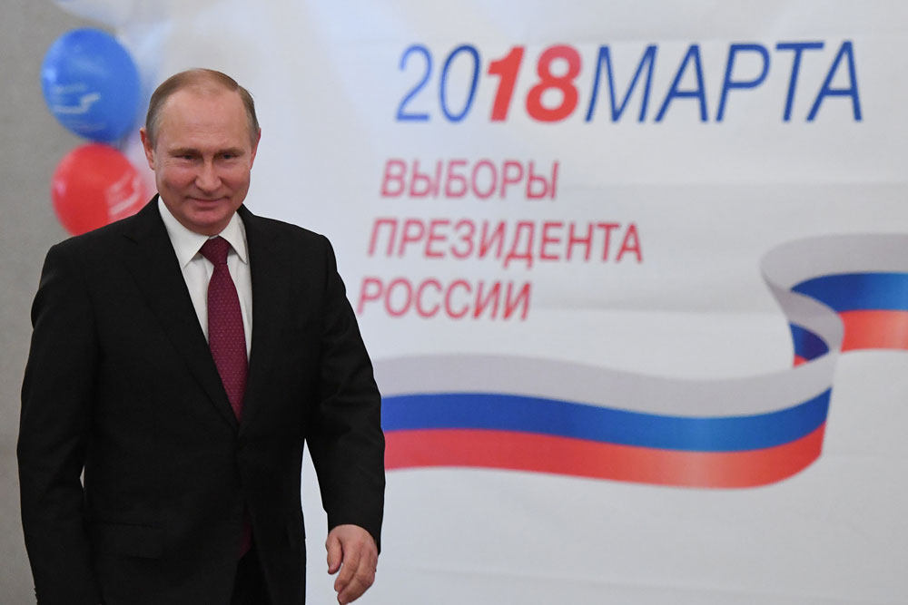 Bầu cử Nga 2018: Tổng thống Putin đi bỏ phiếu ở Moscow