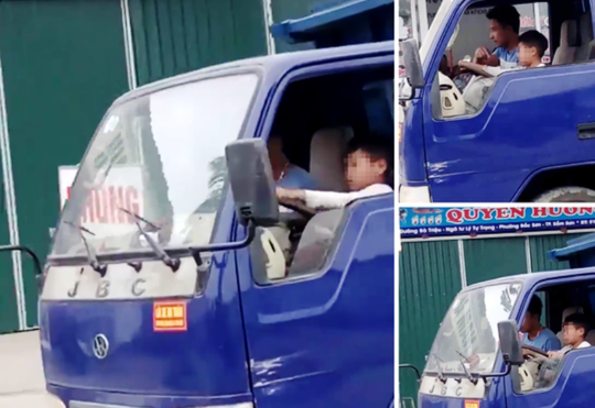 Vụ bé trai lái xe tải trên phố Sầm Sơn: Chú dạy cháu 10 tuổi lái xe