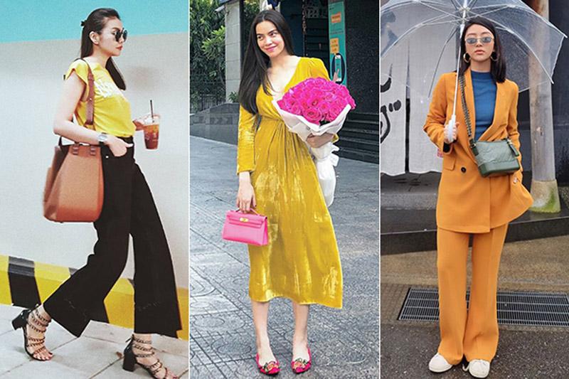 Nhờ Tăng Thanh Hà và loạt sao lăng xê, màu vàng giờ đã hot hơn cả tím!