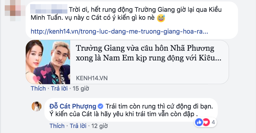 Phản ứng của Cát Phượng khi biết Nam Em từng rung động với Kiều Minh Tuấn?