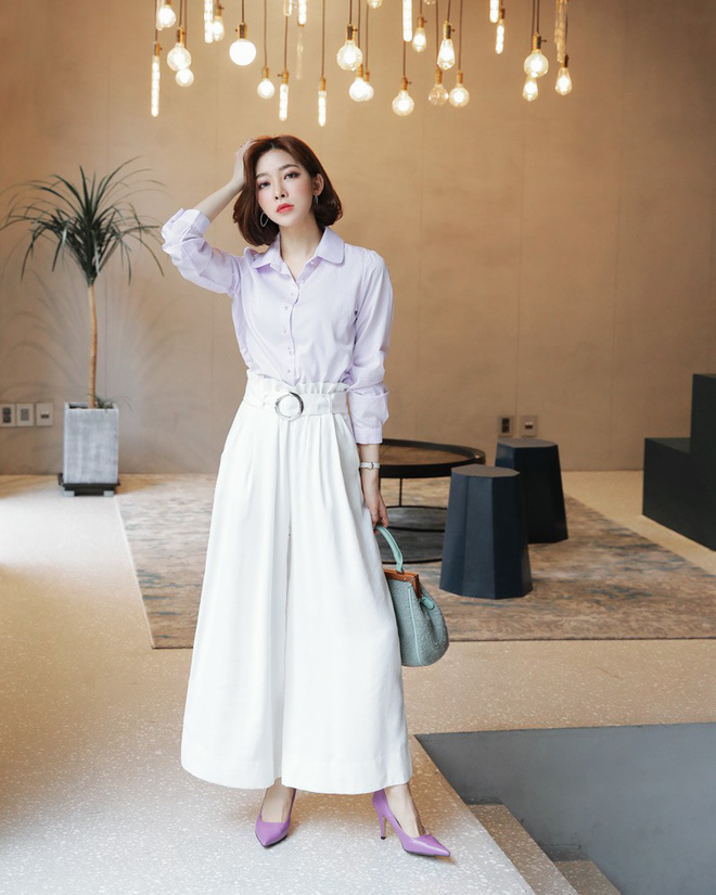 Mốt mới công sở: Quần ống rộng thùng thình nhìn tưởng váy này lại có khả năng giấu dáng rất tài tình Mốt mới công sở: Quần ống rộng thùng thình nhìn tưởng váy này lại có khả năng giấu dáng rất tài tình
