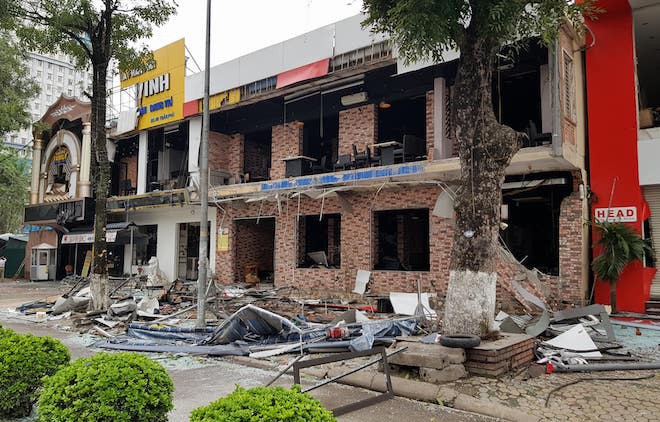 Vụ nổ dãy nhà 2 tầng: Trong nhà hàng có 18 bình gas công nghiệp cỡ lớn