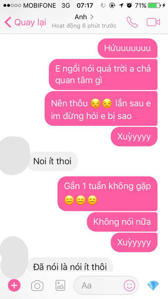 Nhắn tin tâm sự nhưng bạn trai rep Nói ít thôi, cô gái lên mạng hỏi: Thái độ này là ý gì đây? Nhắn tin tâm sự nhưng bạn trai rep Nói ít thôi, cô gái lên mạng hỏi: Thái độ này là ý gì đây?