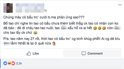 Con gái thông báo có bầu trước khi cưới, phản ứng của ông bố khiến nhiều người bất ngờ: Đẻ đi cháu tao tao nuôi, tao không xấu hổ với ai hết