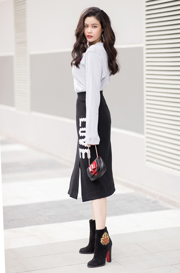 Phong cách thời trang trẻ trung của bà mẹ một con Trương Quỳnh Anh