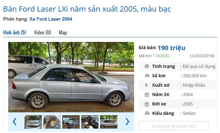 Bất ngờ loạt ô tô rao bán với giá chỉ từ 120 triệu