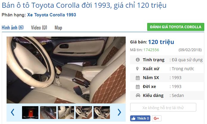 Bất ngờ loạt ô tô rao bán với giá chỉ từ 120 triệu