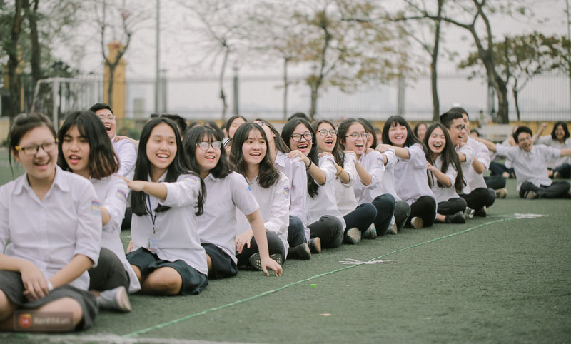 Teen Chu Văn An rạng rỡ ngày xếp chữ chia tay tuổi học trò