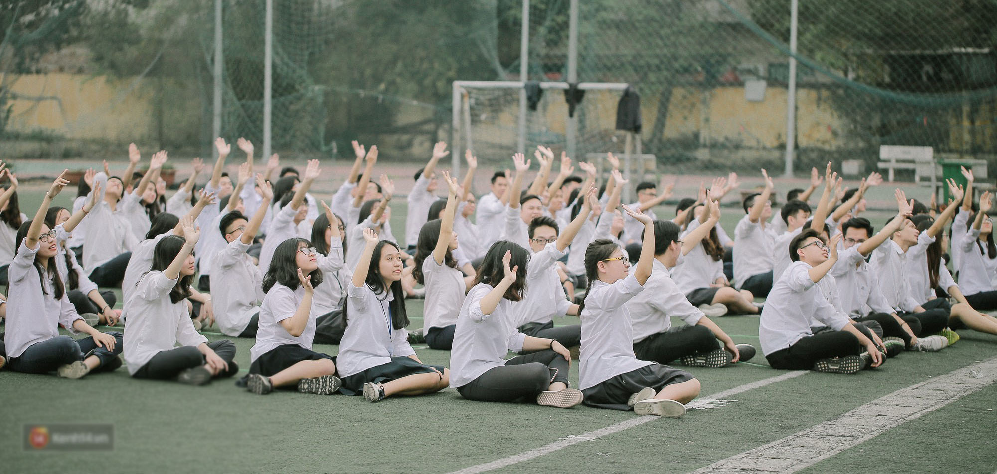 Teen Chu Văn An rạng rỡ ngày xếp chữ chia tay tuổi học trò Teen Chu Văn An rạng rỡ ngày xếp chữ chia tay tuổi học trò