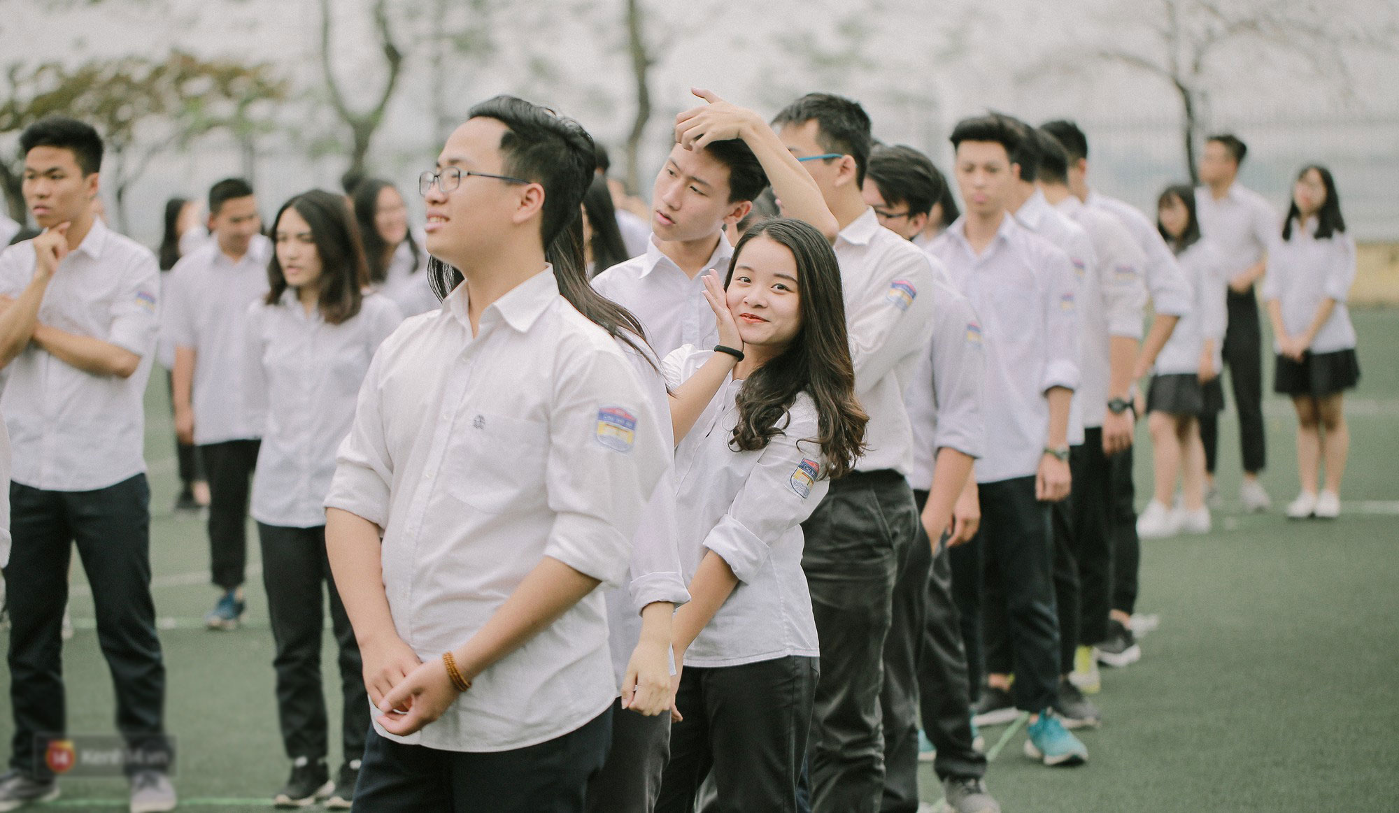Teen Chu Văn An rạng rỡ ngày xếp chữ chia tay tuổi học trò Teen Chu Văn An rạng rỡ ngày xếp chữ chia tay tuổi học trò
