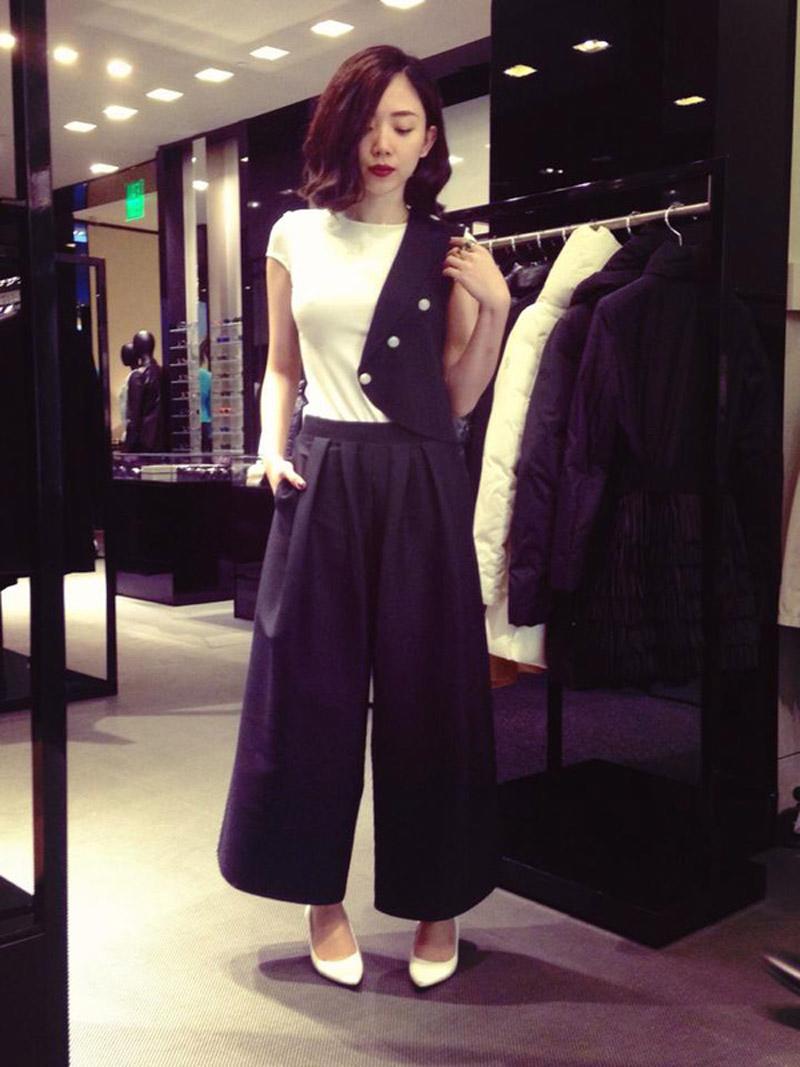 Cao như Hồ Ngọc Hà, hoa hậu Thùy Dung cũng không tránh khỏi xấu vì quần culottes