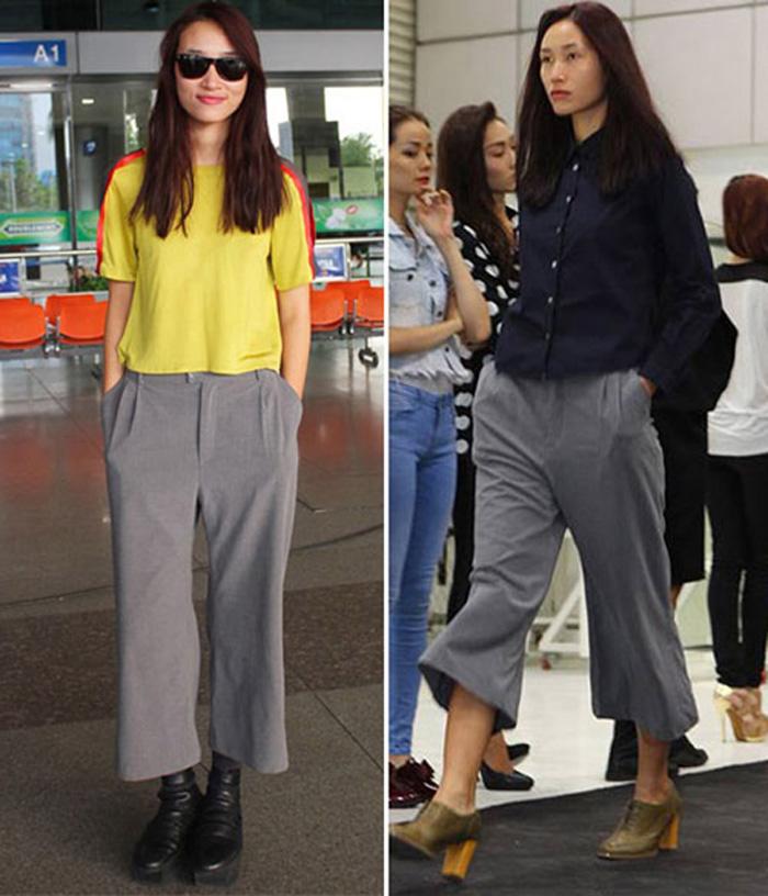 Cao như Hồ Ngọc Hà, hoa hậu Thùy Dung cũng không tránh khỏi xấu vì quần culottes