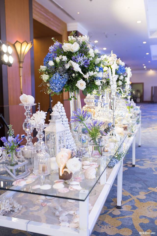 Cận cảnh đám cưới kỳ công xanh màu đại dương của Shark Hưng (Thương vụ bạc tỷ) và cô dâu Á hậu