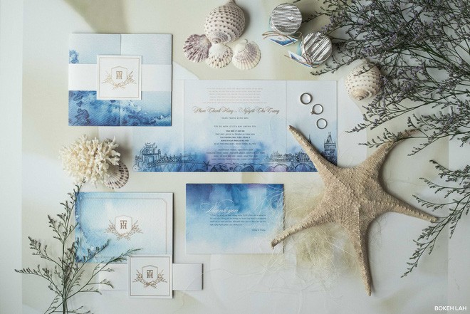 Cận cảnh đám cưới kỳ công xanh màu đại dương của Shark Hưng (Thương vụ bạc tỷ) và cô dâu Á hậu