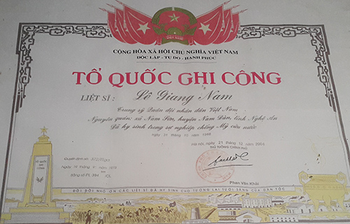 Liệt sĩ trở về sau 50 năm nhập ngũ