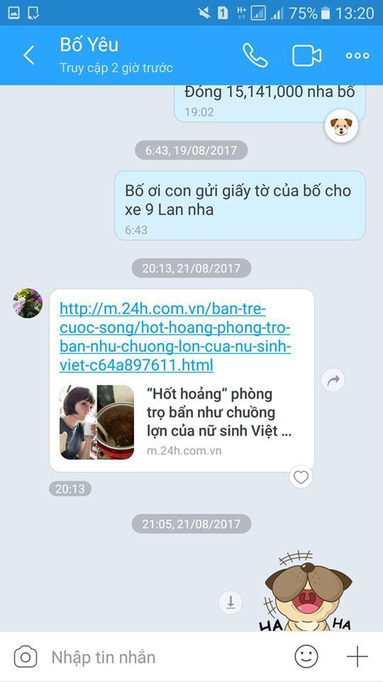 Nhắn tin phong cách các ông bố: Vừa troll con lại vừa tình cảm ra trò
