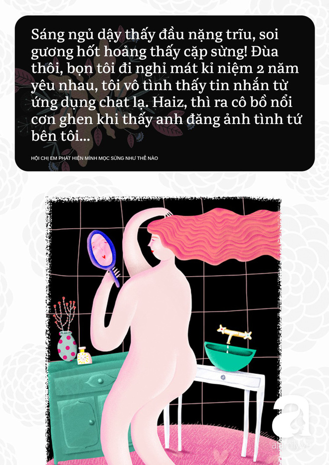 Đang yên đang lành tự nhiên lại mọc sừng, hội chị em phát hiện điều đó như thế nào?