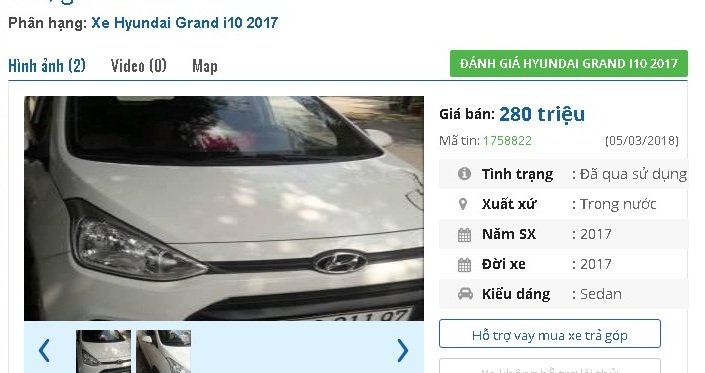 Ô tô đời 2017 rao bán giá tầm 300 triệu: Giật mình giá rẻ
