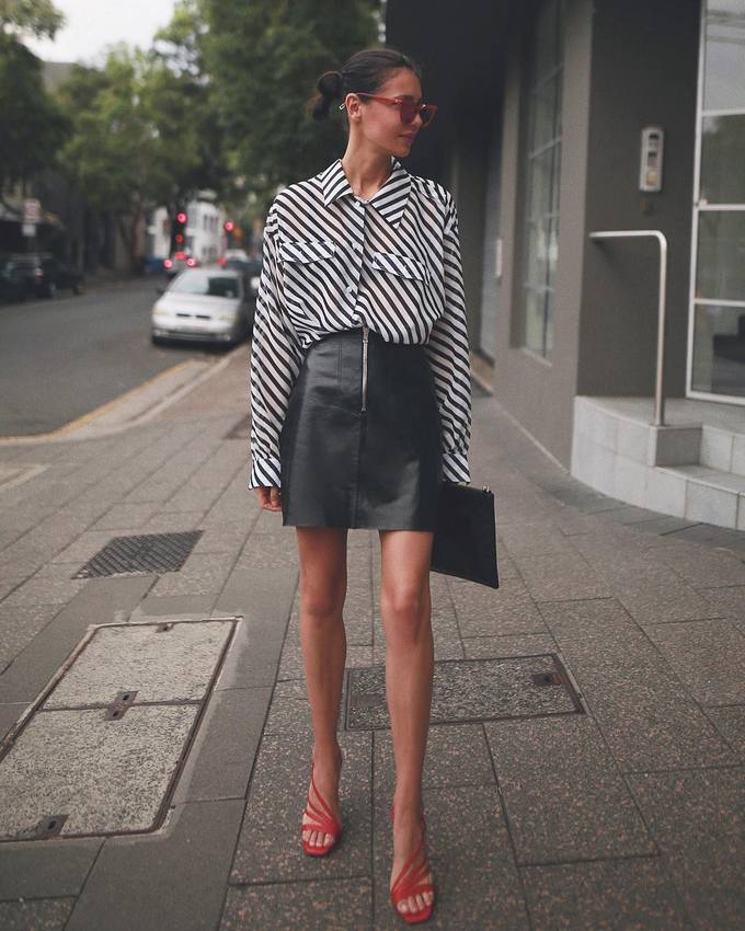 Diện váy áo họa tiết kẻ sành điệu như các tín đồ thời trang