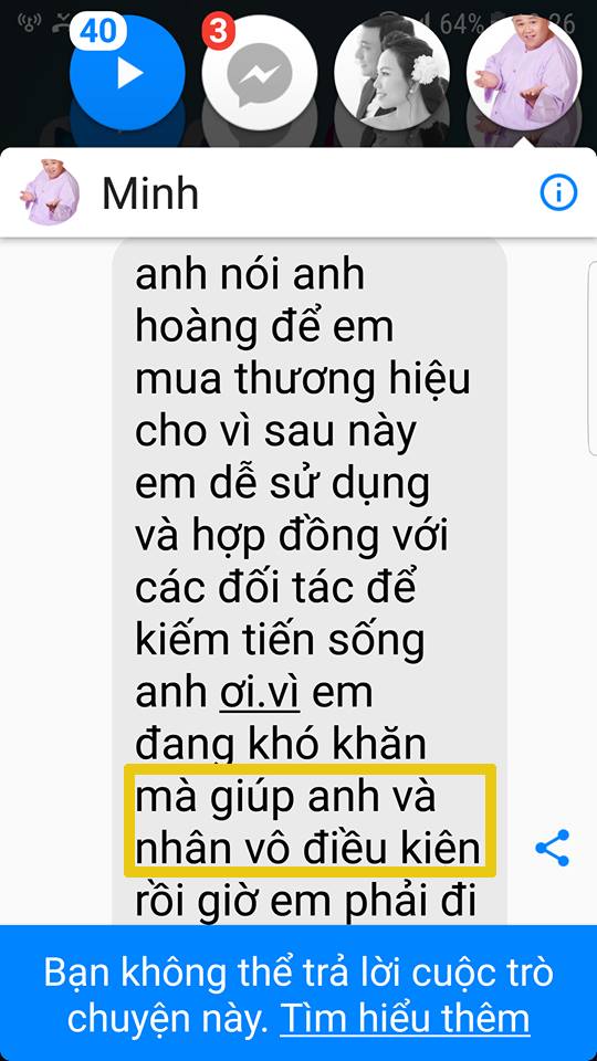 Sau bị tố gạ tình, Minh Béo lại bị quản lí truyền thông cũ tố vô ơn Sau bị tố gạ tình, Minh Béo lại bị quản lí truyền thông cũ tố vô ơn