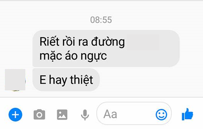 Mặc đồ hở bạo, chụp ảnh đăng Facebook, cô gái được người yêu mới cổ vũ, người yêu cũ thì nhắn tin cà khịa Mặc đồ hở bạo, chụp ảnh đăng Facebook, cô gái được người yêu mới cổ vũ, người yêu cũ thì nhắn tin cà khịa