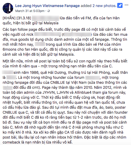 Nghi vấn người Việt bị bắt giữ tại Malaysia vì lừa đảo tiền vé của hàng loạt fan Hàn Nghi vấn người Việt bị bắt giữ tại Malaysia vì lừa đảo tiền vé của hàng loạt fan Hàn
