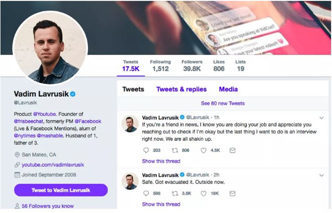 Sếp YouTube bị hack Twitter ngay sau vụ nổ súng