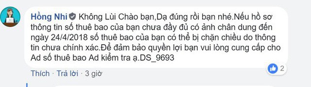 Viettel yêu cầu khách hàng bổ sung thông tin cá nhân, chụp chân dung chủ SIM trước ngày 24/4, nếu không sẽ bị chặn 1 chiều
