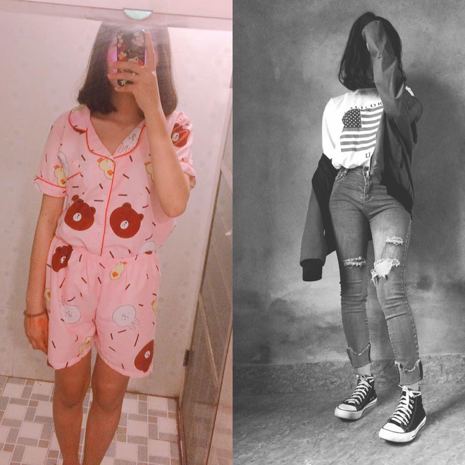 Khoảng cách xa nhất trên thế giới chính là con gái lúc ở nhà và khi ra đường!