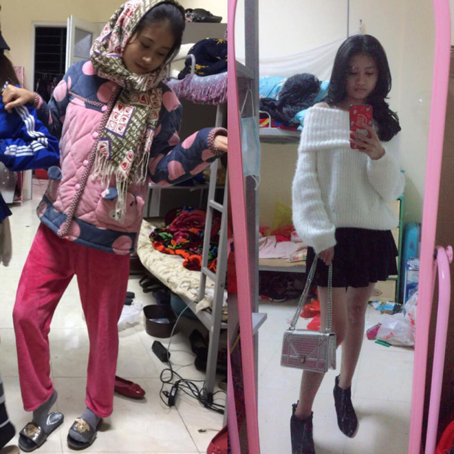 Khoảng cách xa nhất trên thế giới chính là con gái lúc ở nhà và khi ra đường!