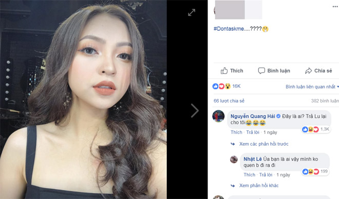 Bạn gái trang điểm đậm, Quang Hải U23 phản ứng bất ngờ